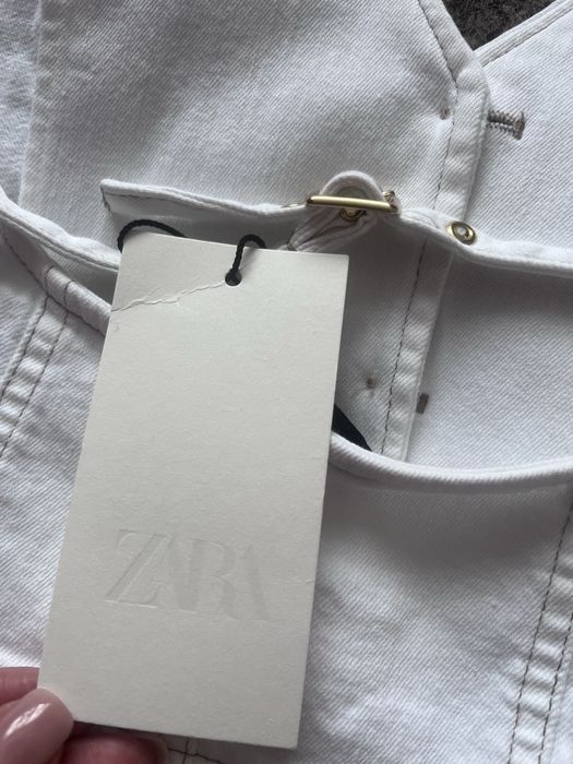 Короткий джинсовий топ ZARA