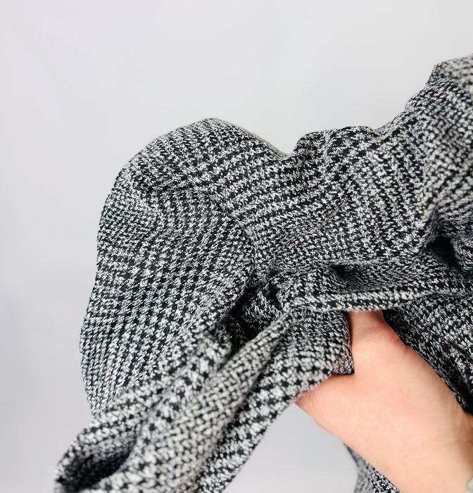 Spodnie w kratkę z wysoką talią S 36