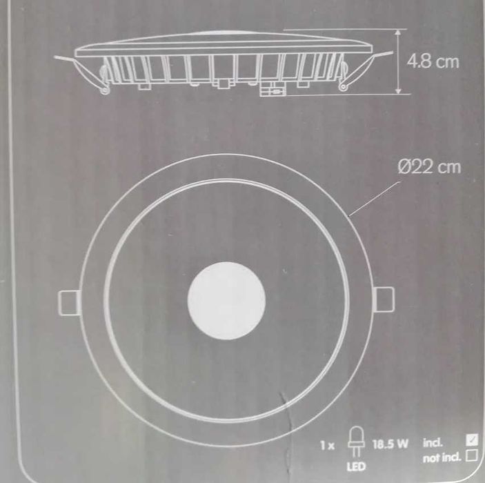 Plafon Led z Głośnikiem do Łazienki (sterowanie smartfonem - Bluetooth