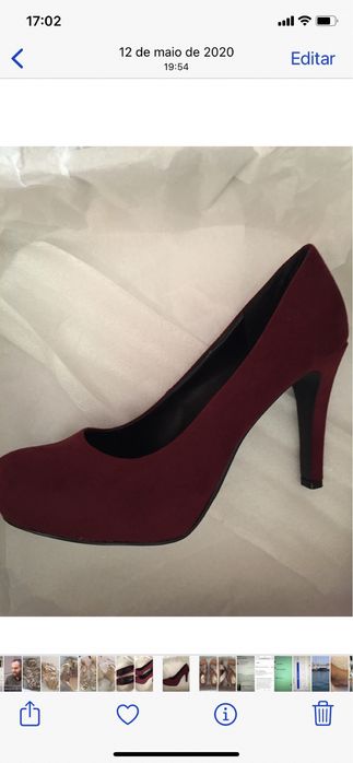 Sapatos bordeaux