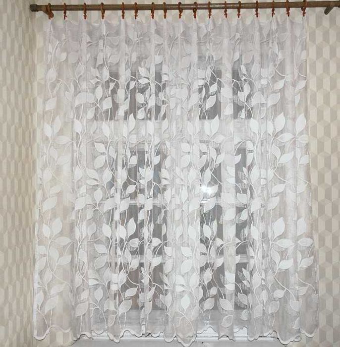 Firanka pokojowa, motyw roślinny, szerokość 3.4 m, wysokość 1.75 m