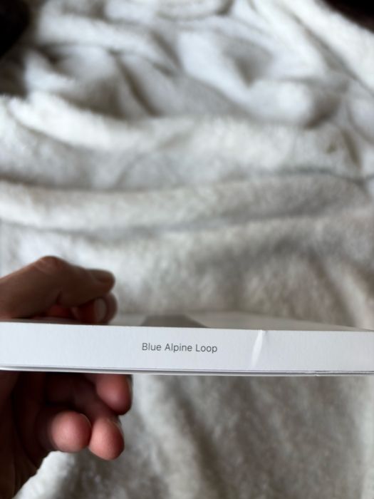 Bracelete Apple - Blue Alpine Loop - 49 mm - M - Titânio natural