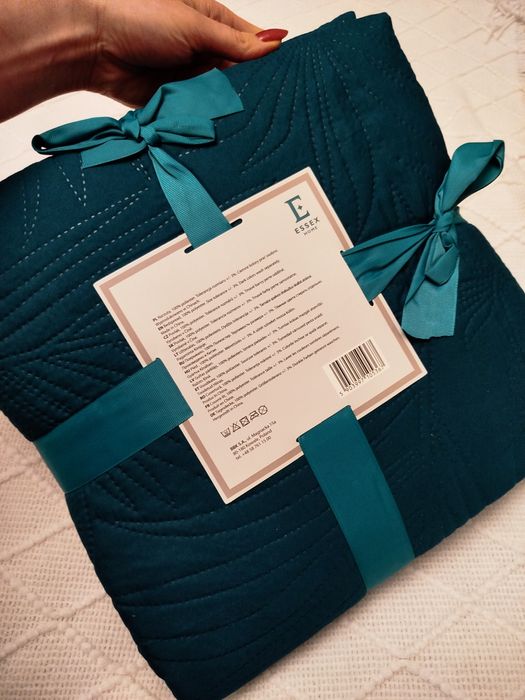 Nowa turkusowa narzuta na łóżko 170x210 kupiona w home&you