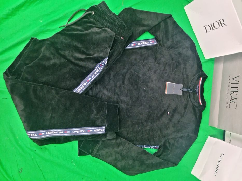 Tommy Hilfiger Komplet dresowy męski welur L
