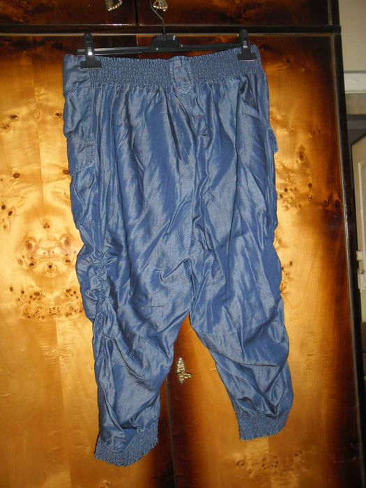 spodnie rybaczki marszczone nowe roz.44/46,obniżony stan