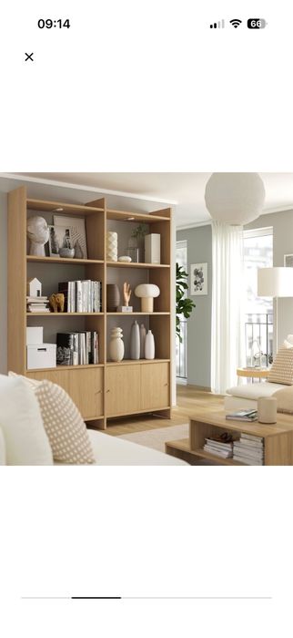 Regał z 6 półkami  imitacja dębu LÅDMAKARE  Ikea stan idealny