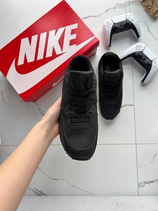 Кроссовки Nike Air Max 90 Black (40-45) Новые, мужские в черном цвете
