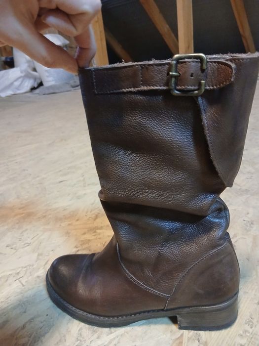 Шкіряні осінні чобітки