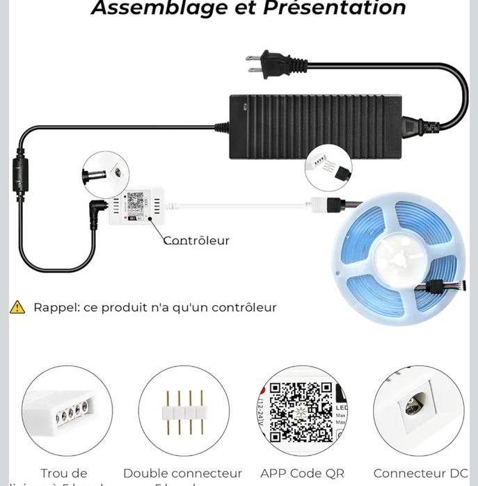 Inteligentny kontroler taśm LED RGB z Wi-Fi