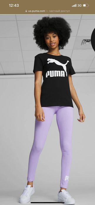 Спортивні лілові лосини, легінси Puma. Розмір S.