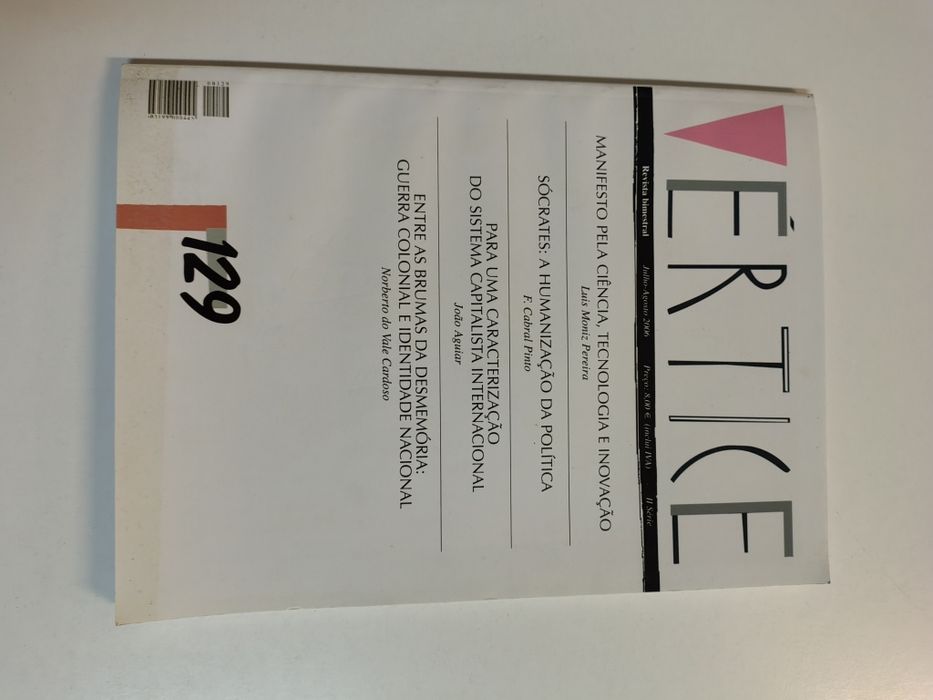 Revista Vértice

Julho - Agosto 2006

II série 

Em excelente estado,