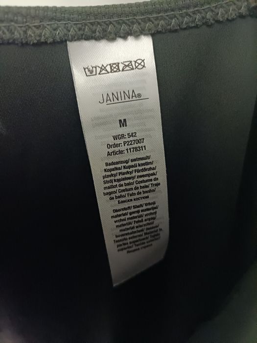 Strój kąpielowy jednoczęściowy, push-up, kolor khaki, rozmiar M / 38