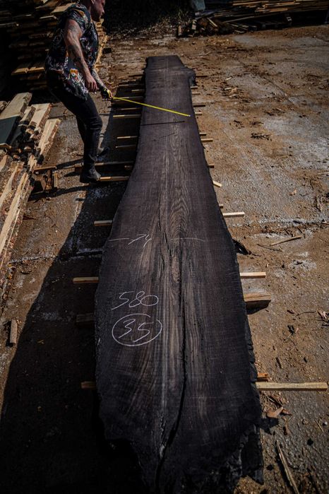 Czarny Dąb Deski Monolity Tarcica Drewno Blaty