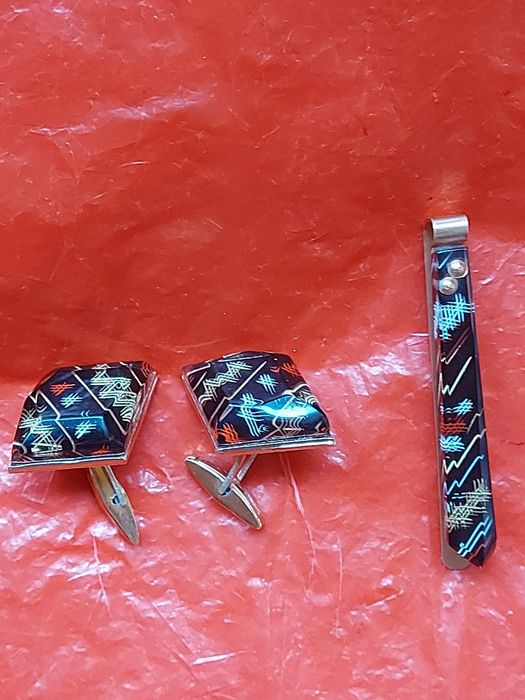 Stare Spinki męskie do mankietów i krawata