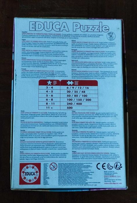 Conjunto de 6 puzzles em madeira para criança