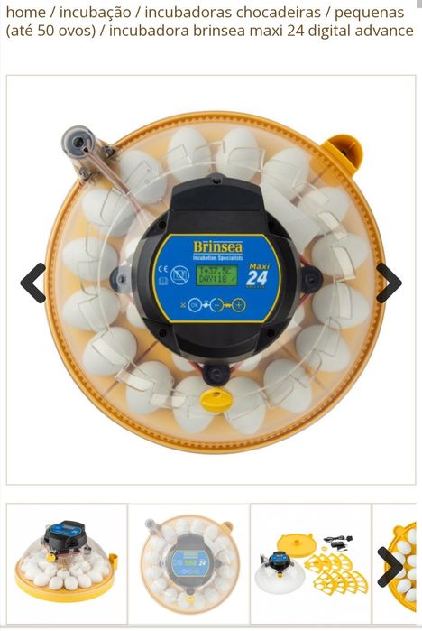Incubadora BRINSEA 24 ovos.