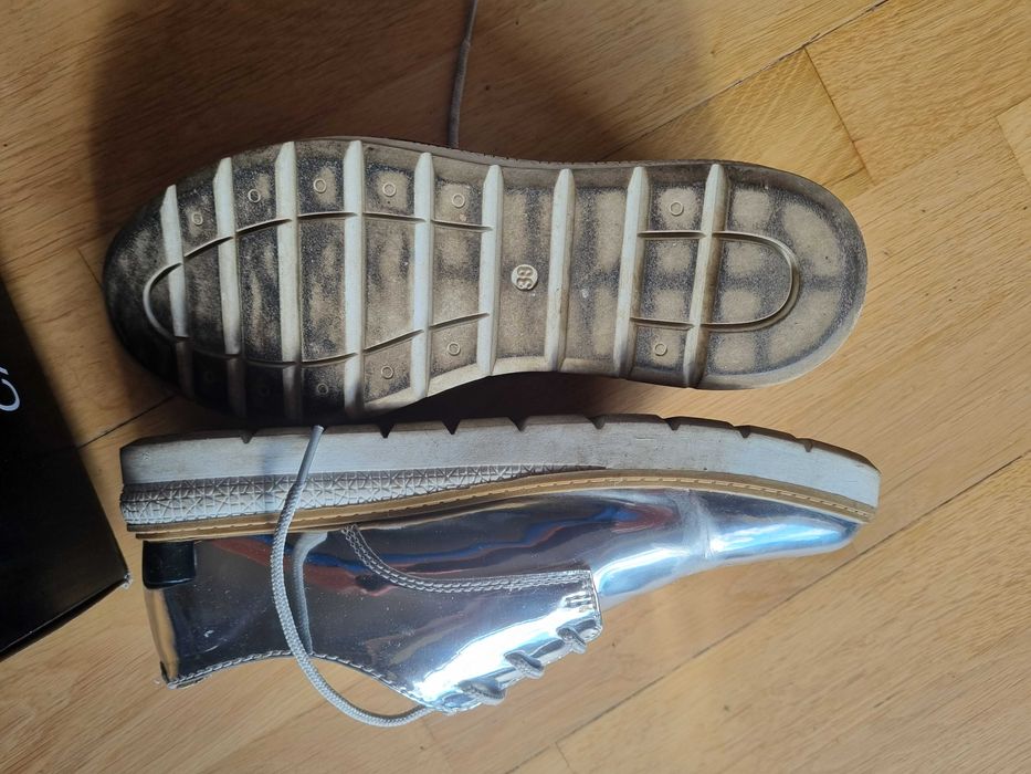 buty damskie srebrne 38