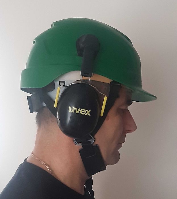 Hełm ochronny uvex PHEOS B-WR 52-61 kask zielony nauszniki nahełmowe