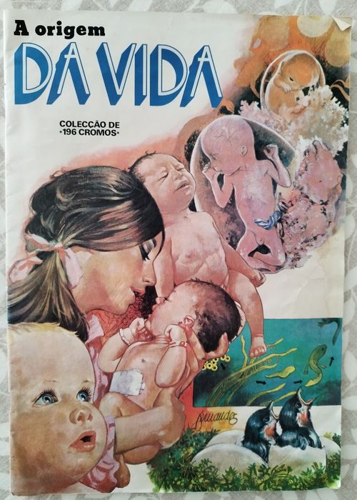 Caderneta de cromos antiga "A origem da vida"