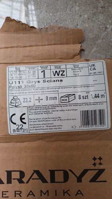 Płytki ceramiczne grys ściana połysk 30x60 paradyż