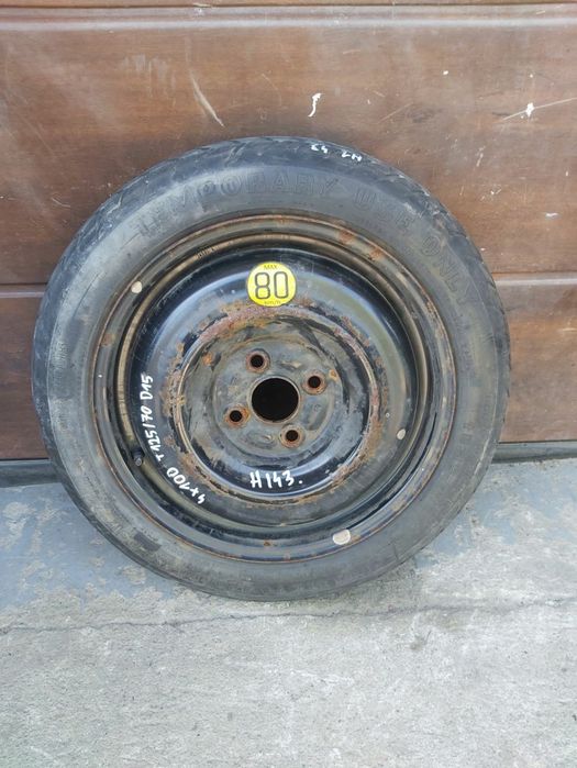 Toyota Yaris II dojazdówka koło zapasowe 15 4x100 125/70 D15