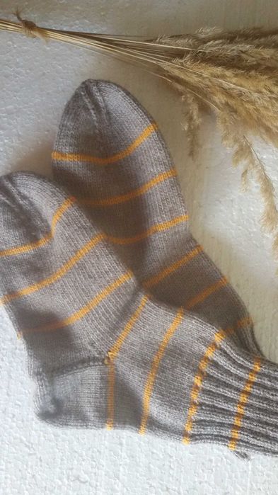 Носочки полосатые вязаные 24р.