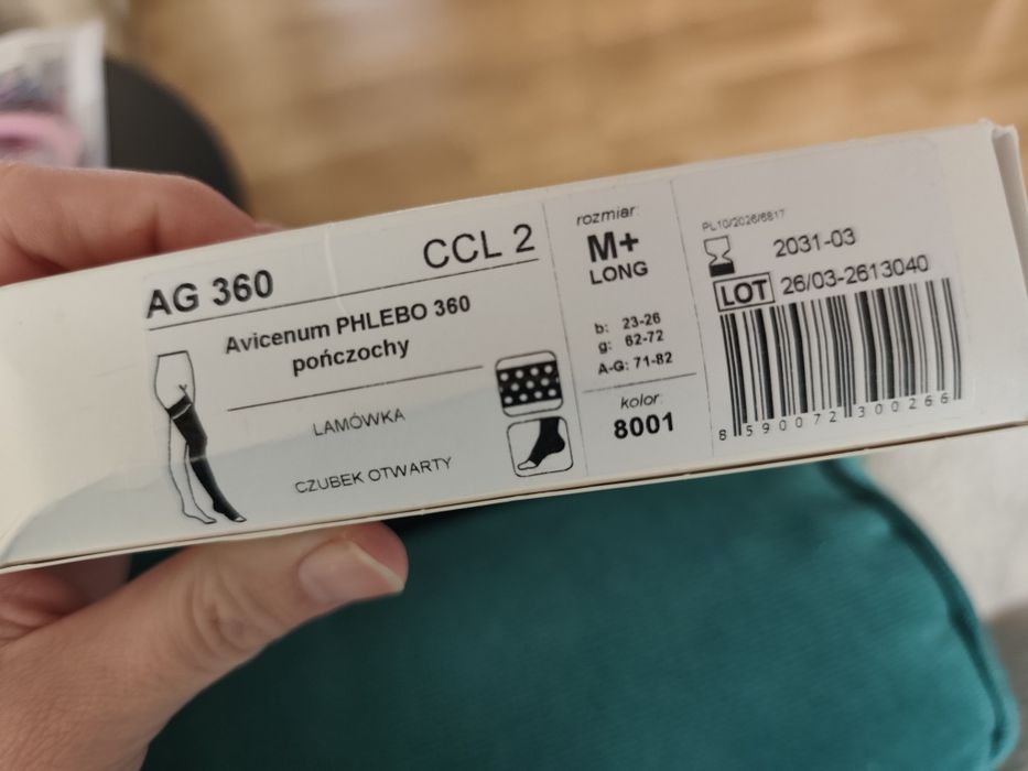 Pończochy podkolanówki uciskowe M+ LONG