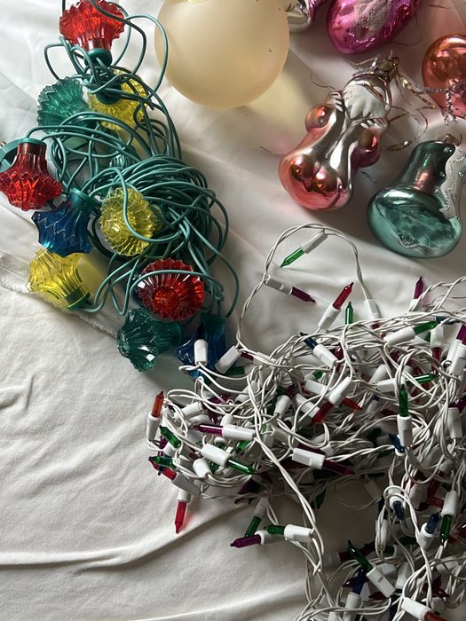 Радянські новорічні гірлянди лихтарики комплект з 2х