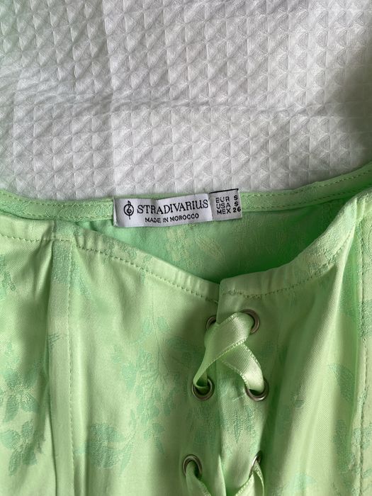 top bridgerton corset verde stradivariua