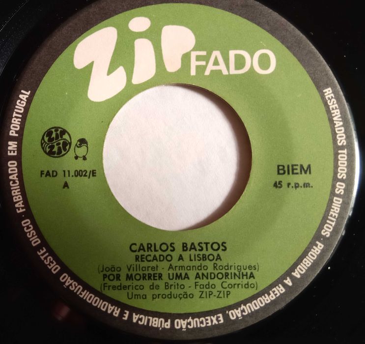 Carlos Bastos - - - - - Recado a Lisboa - - - - - EP