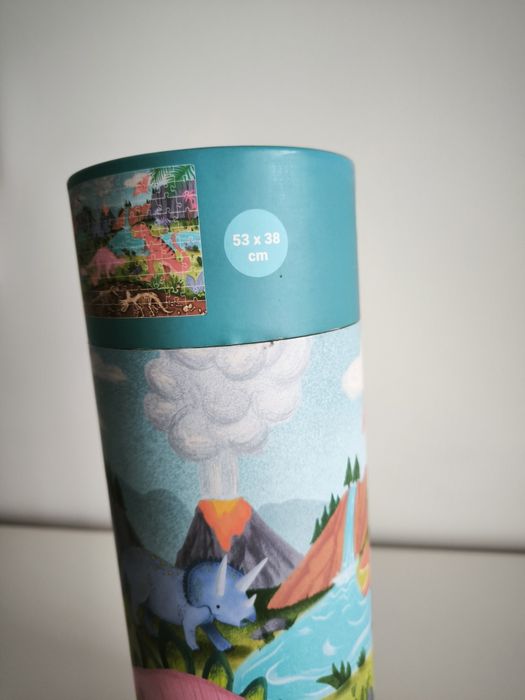 Puzzle Infantil "Era Jurássica" - 100 Peças (Em Tubo)