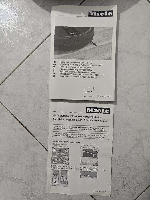 Aspirador robot Miele Scout RX1 com acessórios (avariado)