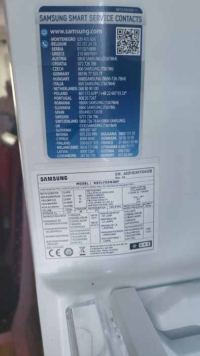 Lodówka Samsung uszkodzona