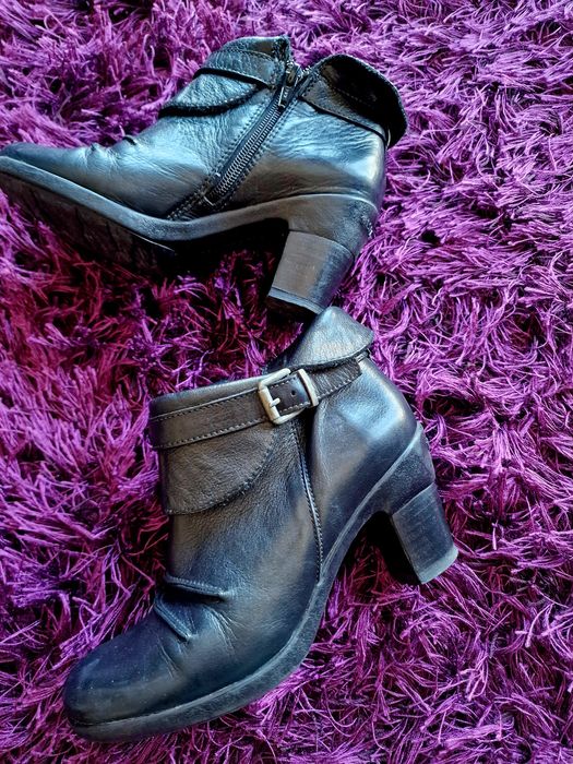 Botins pretos de pele - HISPANITAS - Tamanho 36