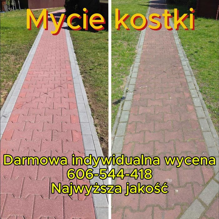 Mycie, czyszczenie kostki brukowej