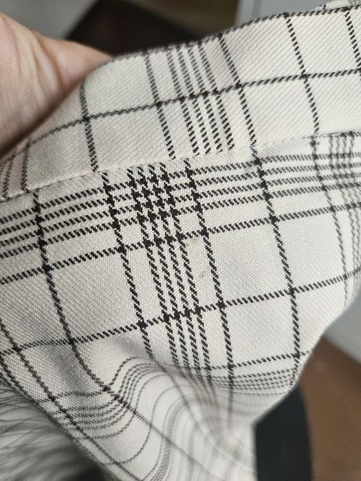 Beżowa spódnica mini w kratkę Monki XXS retro