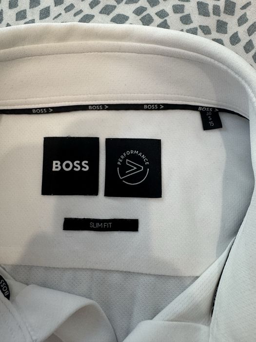 Nowa męska biała koszula Boss S