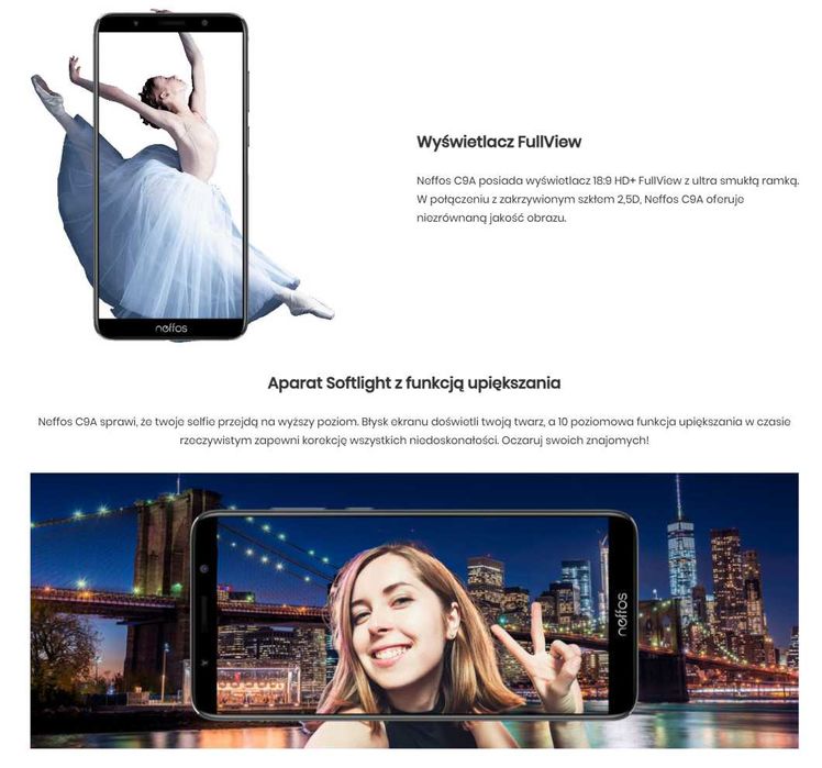 Smartphone Neffos 5.45", 13 Mpx 2GB RAM, 16GB