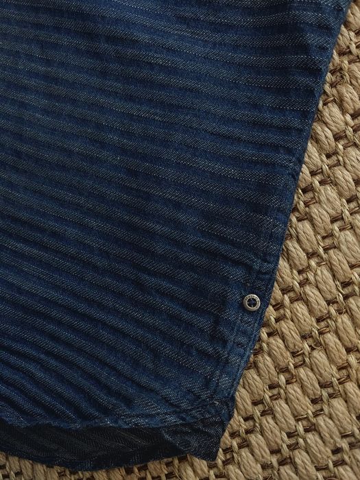 Koszula Marc O'Polo Shaped Fit indigo bawełniana koszula w paski