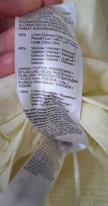 Zestaw bluzka z lnem i spódnica kaskadowa r.38, Orsay