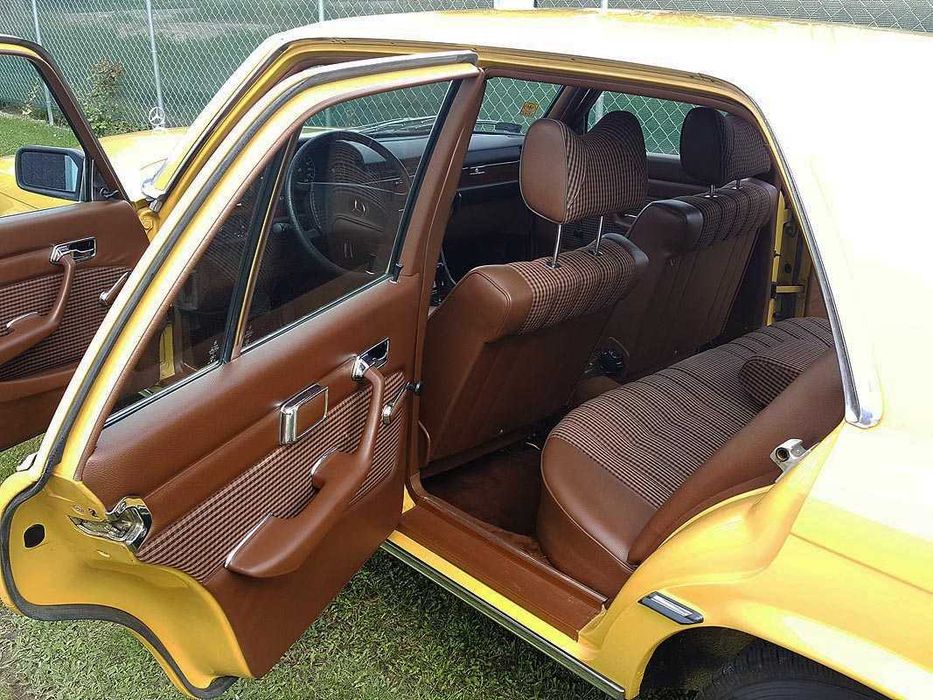 Mercedes S-klasa. Żółta Klasyczna limuzyna do ślubu, filmu, eventy.