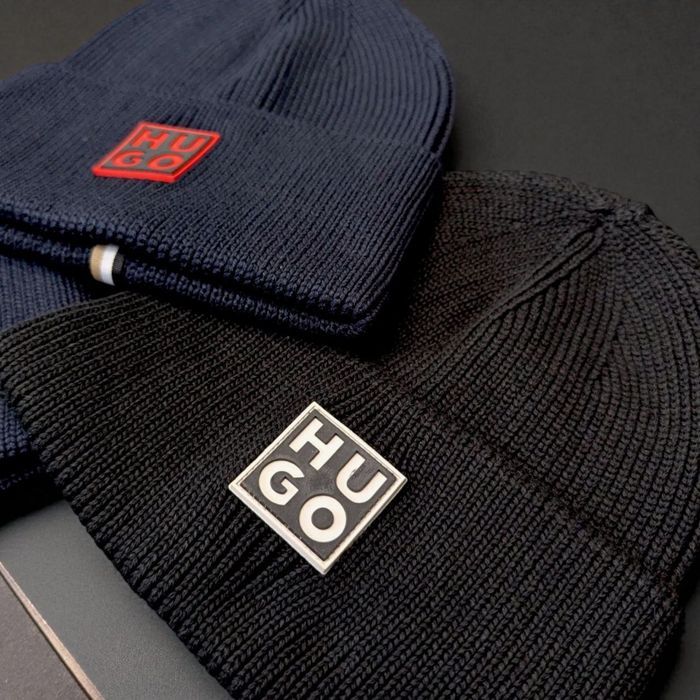 Шапка Hugo чоловіча бавовняна шапка хюго чоловіча бавовняна