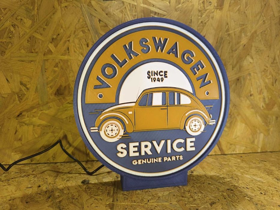 Lightbox Luminaria decorativa VW Volkswagen Service