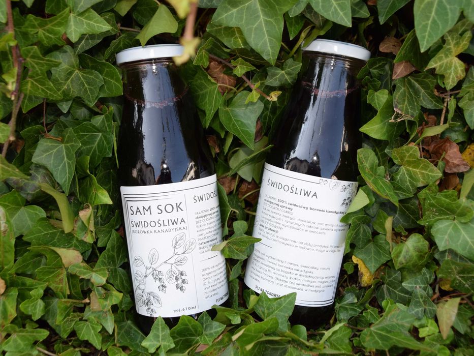 100% sok wytłaczany z borówki kanadyjskiej - świdośliwy 670ml