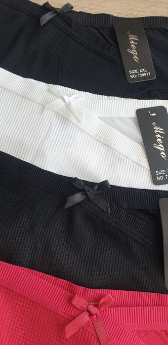 4×Damskie majtki figi z koronką 2XL