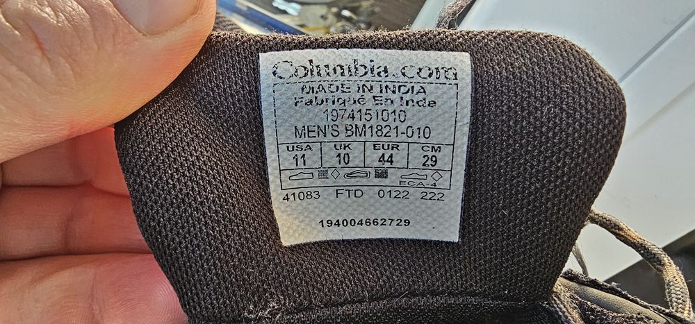 COLUMBIA buty męskie rozmiar 44 wkładka 29cm