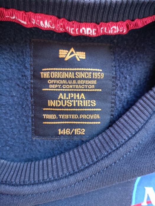 Свитшот Alpha Industries NASA 146/152 рост  (12-15лет)