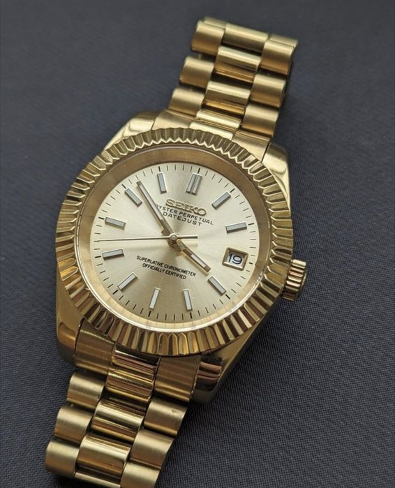 Mod Seiko gold cygan 40mm szafir