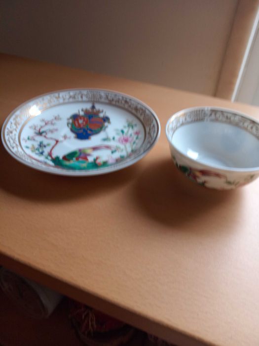 Taça e Pires Porcelana - Companhia indias - Col. Philae 2002