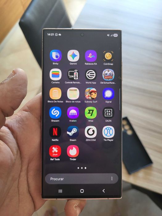 Samsung S23 ultra ecra meio preto